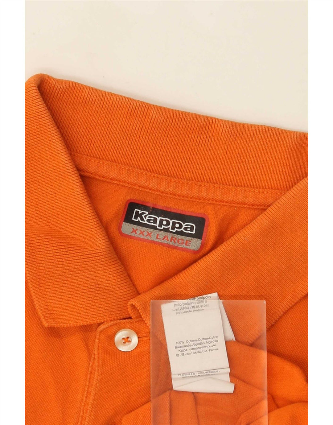 Polo Kappa Uomo 3XL Cotone Arancione