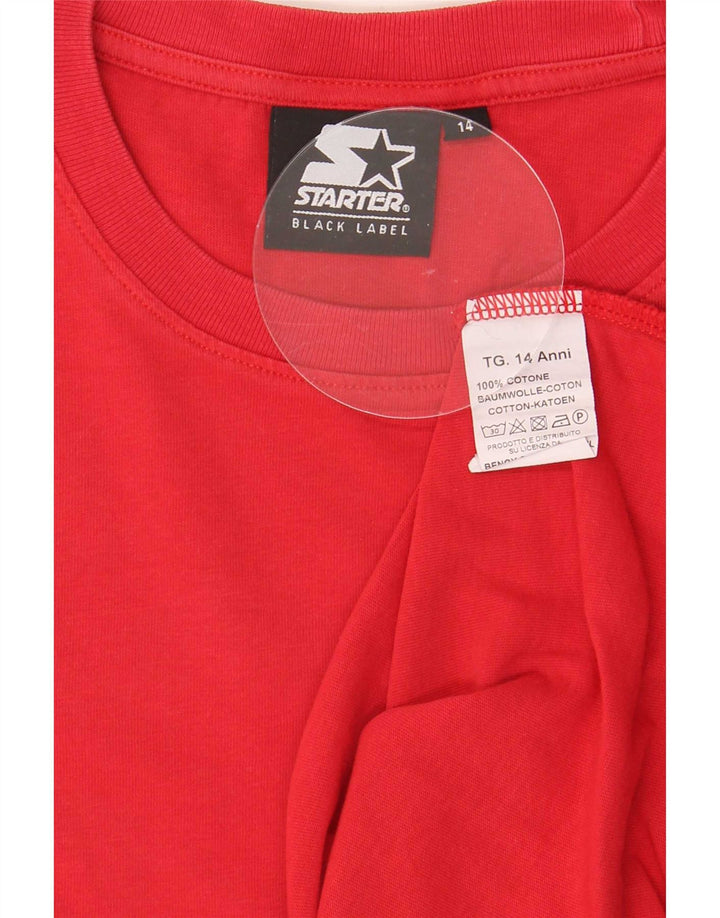 T-shirt grafica Starter per ragazzi 13-14 anni in cotone rosso