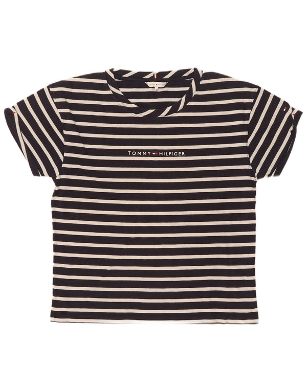 T-shirt da donna Tommy Hilfiger Top UK 14 medio blu navy a righe