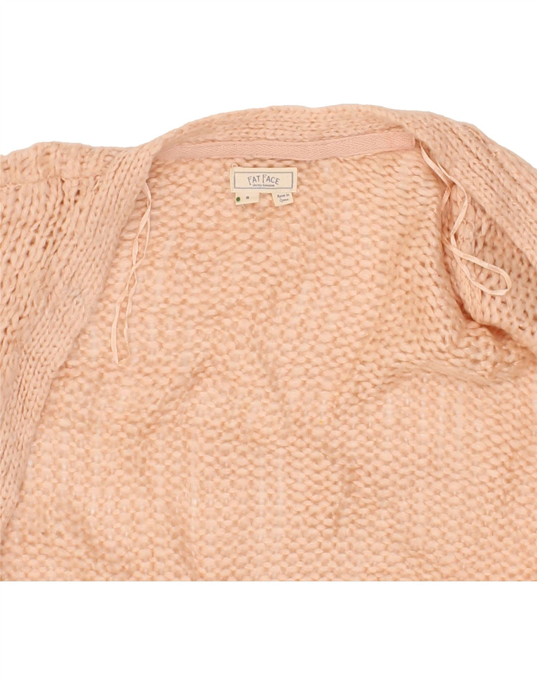FAT FACE Womens Open Cardigan Sweater UK 10 Small Pink Acrylic Vintage Fat Face and Second-Hand Fat Face from Messina Hembry 