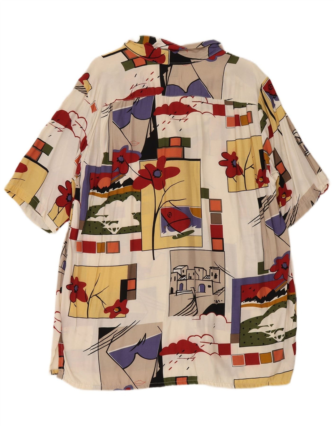 Camicetta con grafica oversize da donna vintage UK 16 grande multicolore