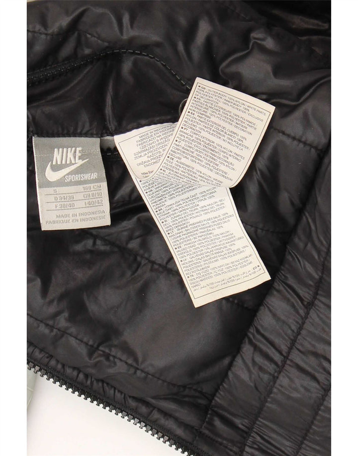 Giacca reversibile da donna Nike UK 8/10 nylon geometrico grigio piccolo