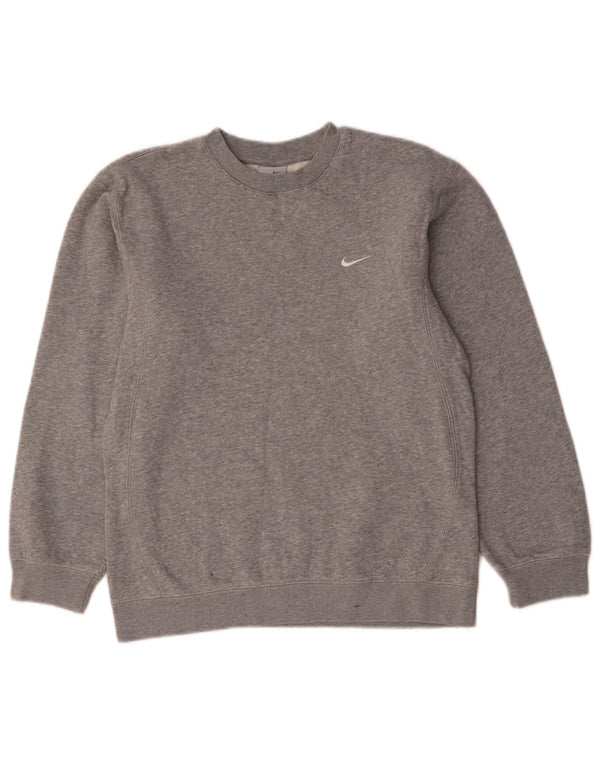 Nike Boys Sweatshirt Jumper 12-13 Years Large Grey Flecked Cotton