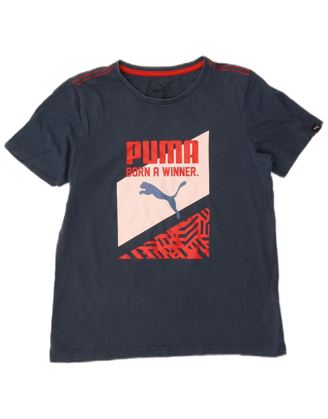 Maglietta grafica PUMA per ragazzi 11-12 anni Blu navy