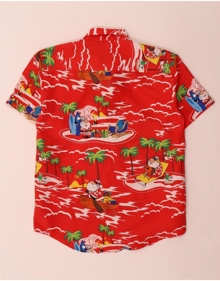 Camicia a maniche corte Lowes da ragazzo con motivo astratto 11-12 anni rossa hawaiana