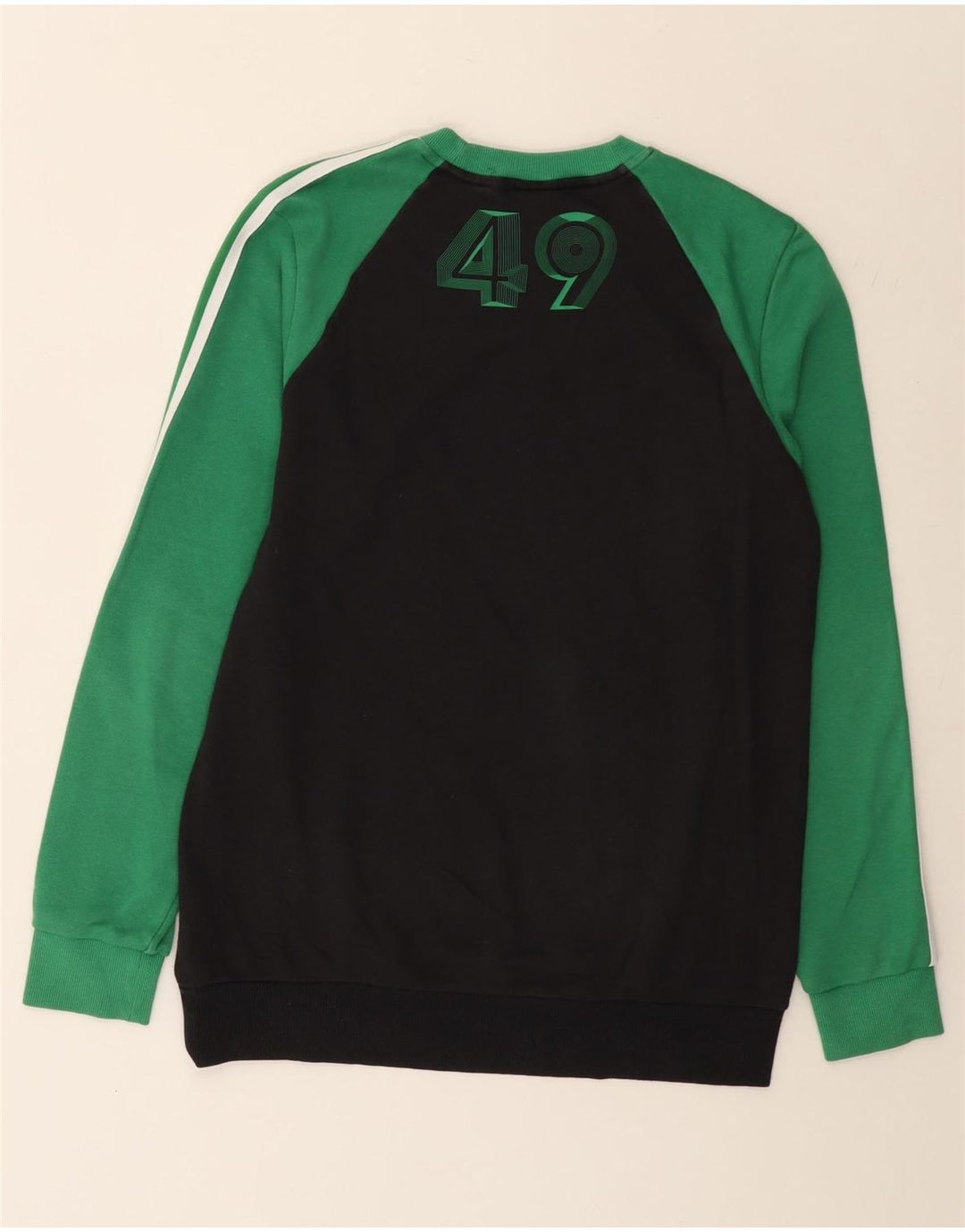 Felpa da uomo Adidas Felpa in cotone color block medio nero