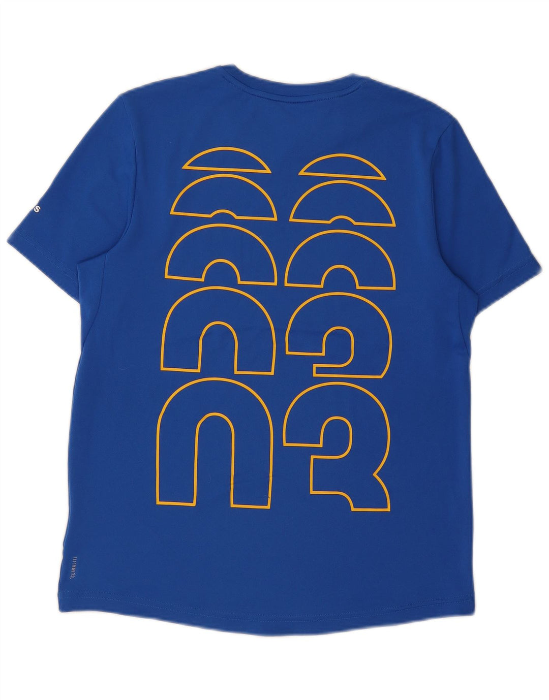 ADIDAS Boys Climalite Graphic T-Shirt Top 13-14 Years Large Blue Polyester