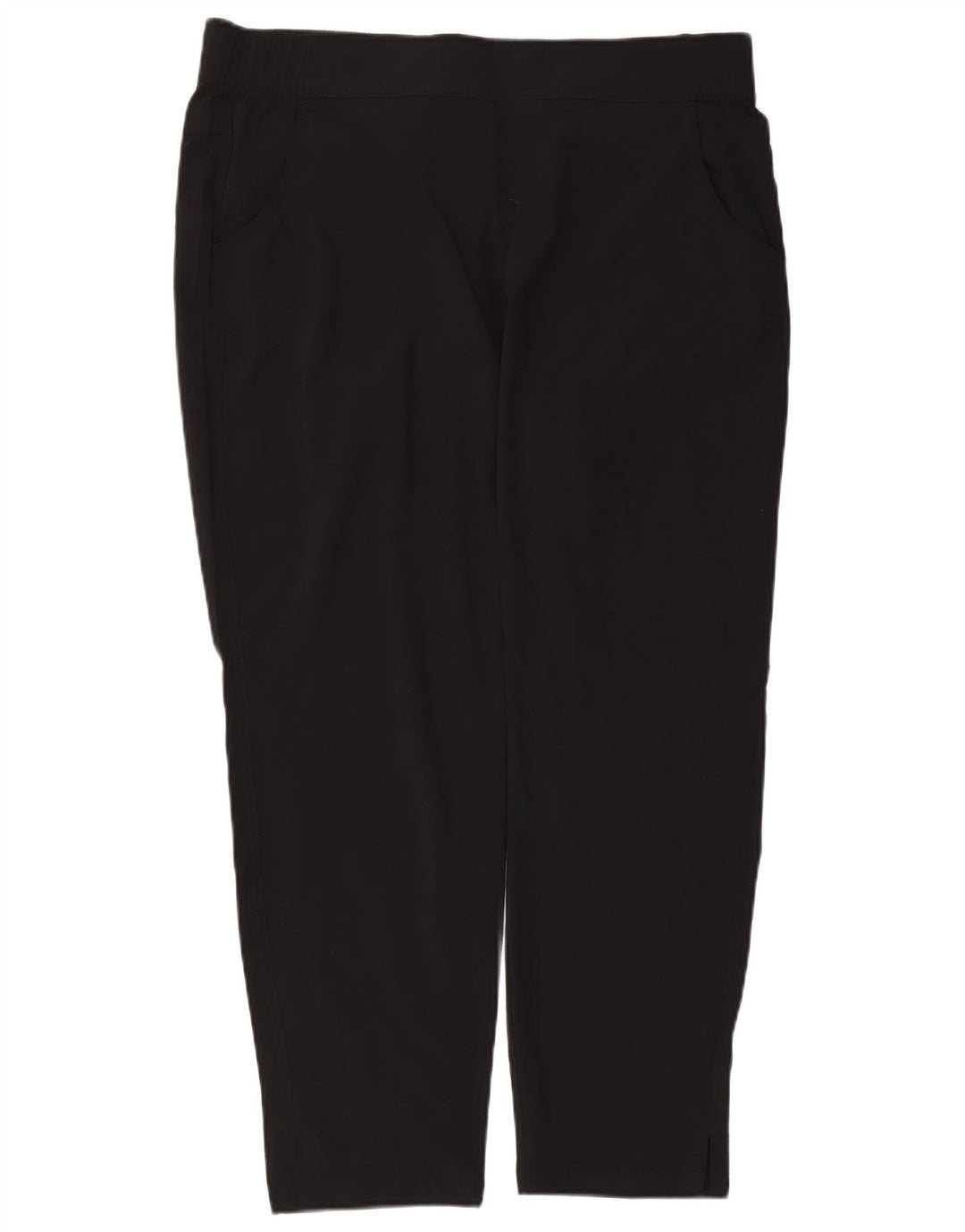Pantaloni casual dritti da donna Eddie Bauer grandi W36 L27 poliestere nero