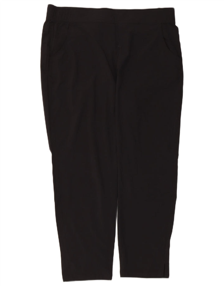 Pantaloni casual dritti da donna Eddie Bauer grandi W36 L27 poliestere nero