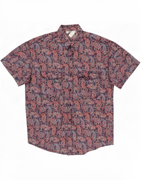Camicia a maniche corte da uomo Marnie West 2XL Seta Paisley multicolore