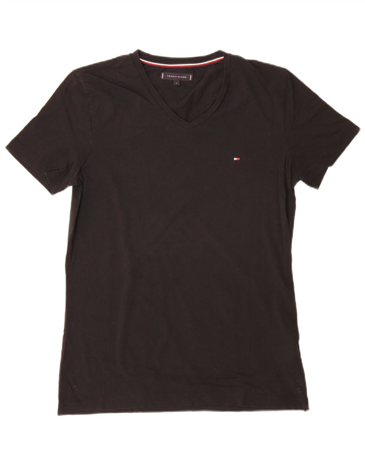 T-shirt da uomo Tommy Hilfiger Top grande in cotone nero