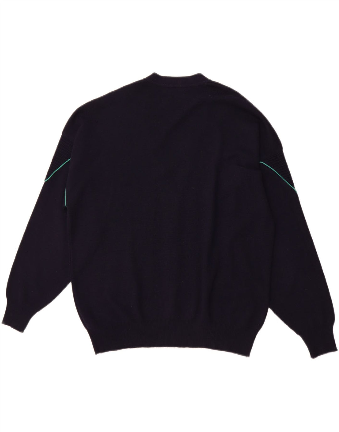 IL GRANCHIO Maglione Cardigan Uomo Grande Lana Blu Navy