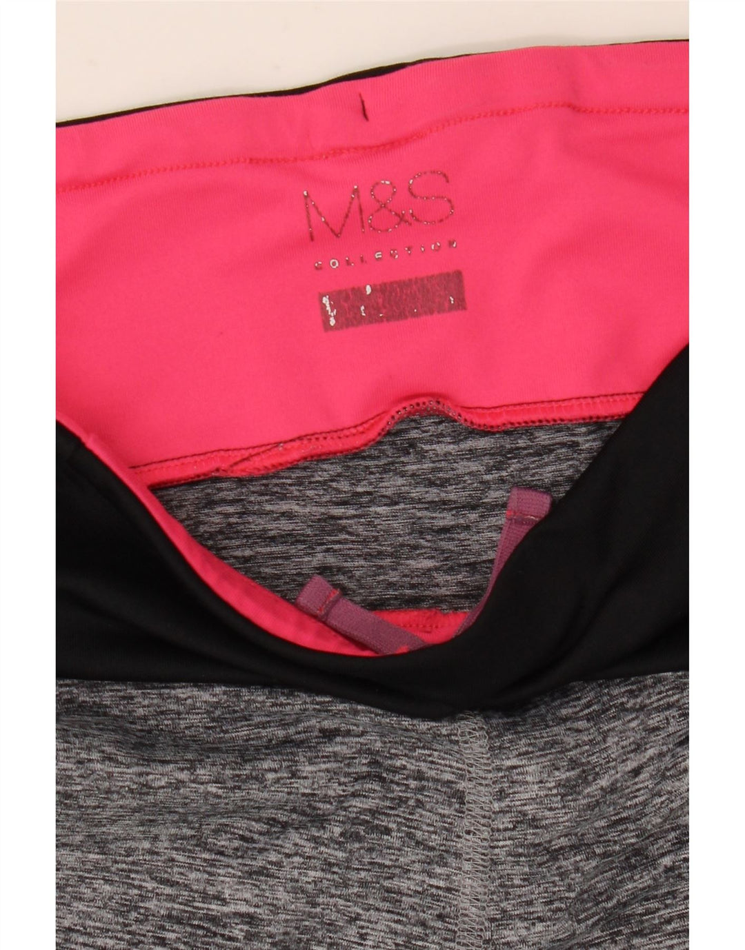 MARKS & SPENCER Leggings Capri da donna UK 10 Small Grey Colourblock
