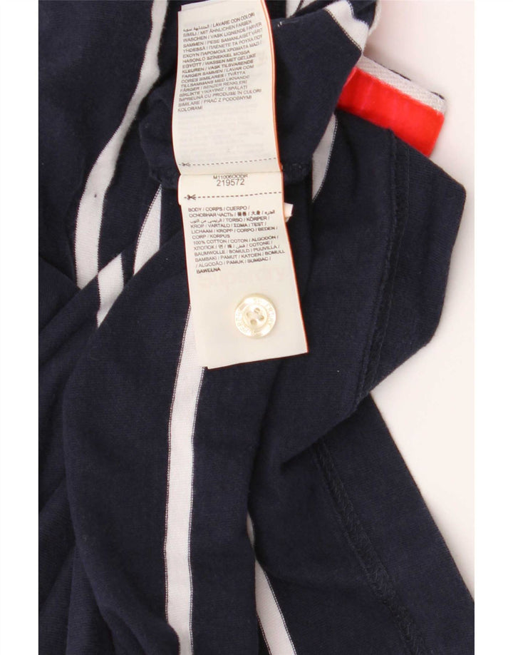 Polo da uomo Superdry in cotone a righe medie blu navy