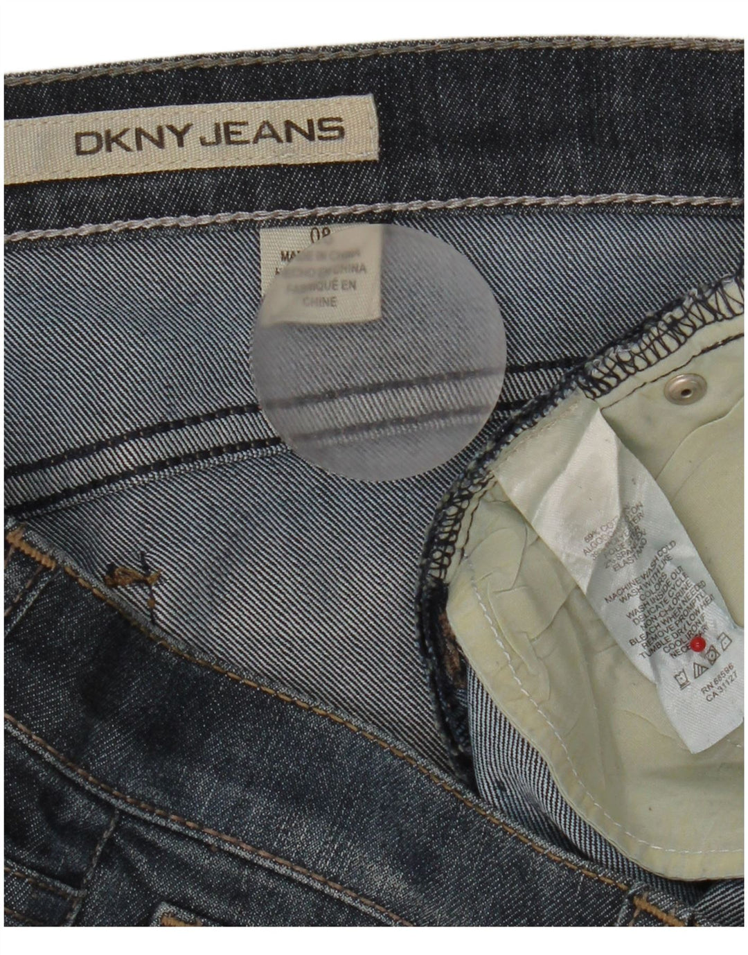 Pantaloncini di jeans Bermuda da donna Dkny US 8 medi W32 cotone blu navy