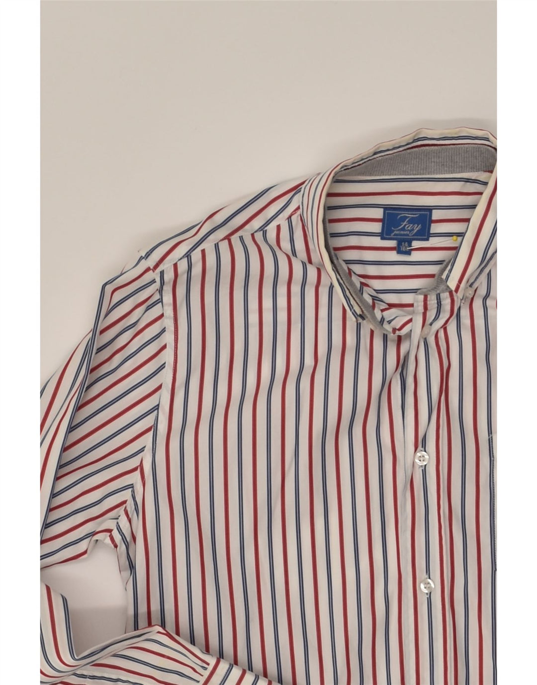 FAY Boys Shirt 13-14 Years Red Striped Cotton | Vintage Fay | Thrift | Second-Hand Fay | Used Clothing | Messina Hembry 