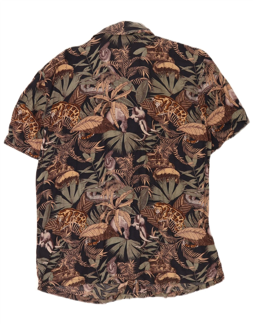 Maglia a maniche corte da uomo Pull & Bear Large in viscosa floreale multicolore