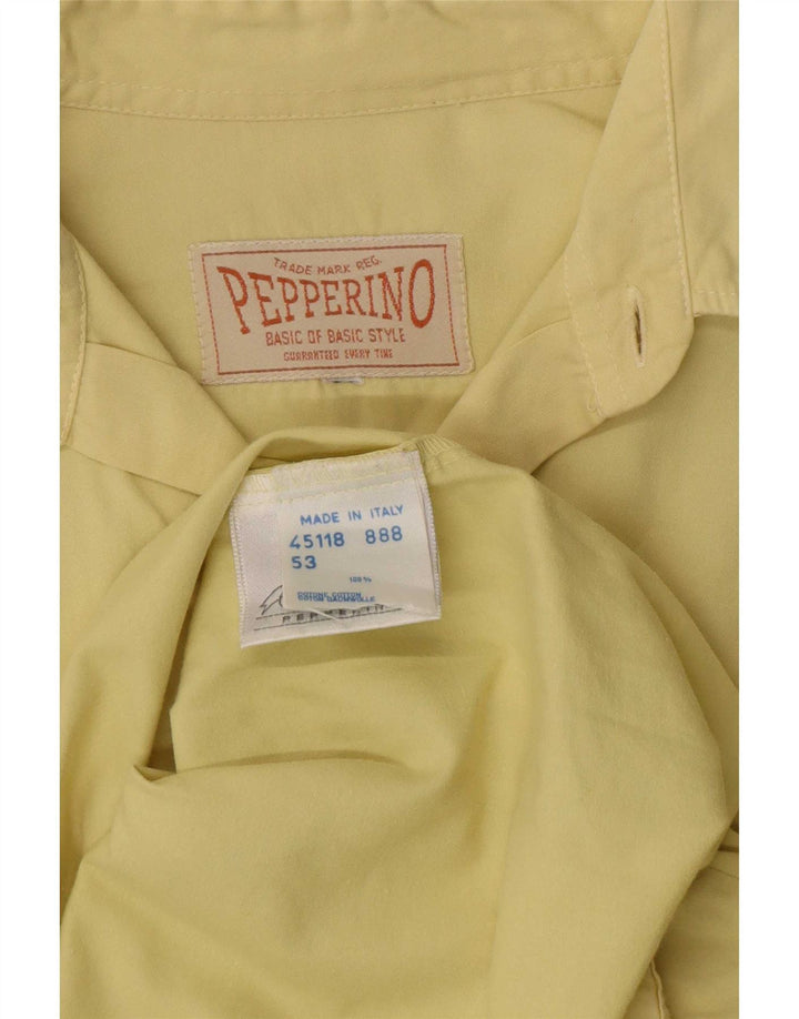 Camicia Uomo Pepperino Grande Cotone Giallo