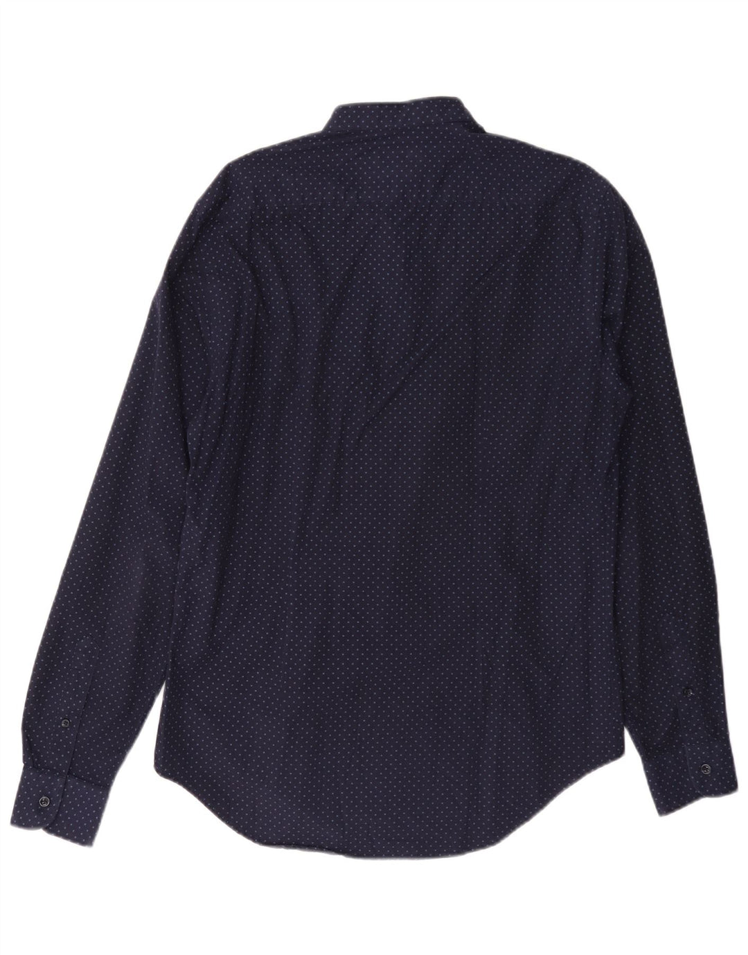 Camicia Zara da uomo slim fit in cotone maculato medio blu navy