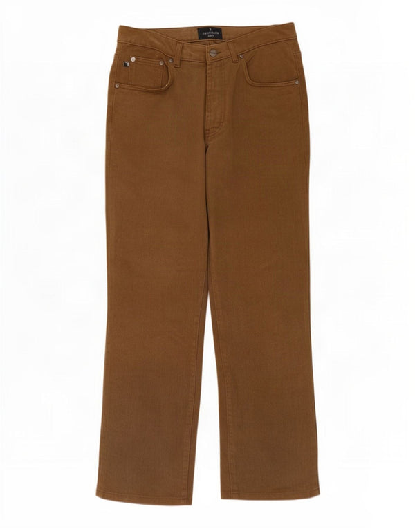 Pantaloni Casual Dritti Uomo Trussardi W31 L31 Cotone Marrone