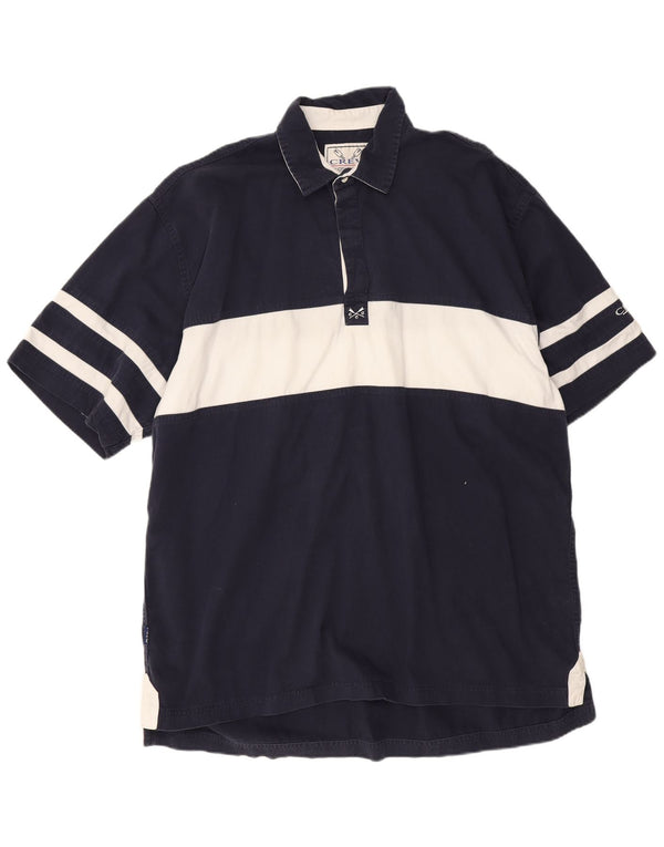 Crew Clothing Polo da uomo 2XL in cotone color block blu navy