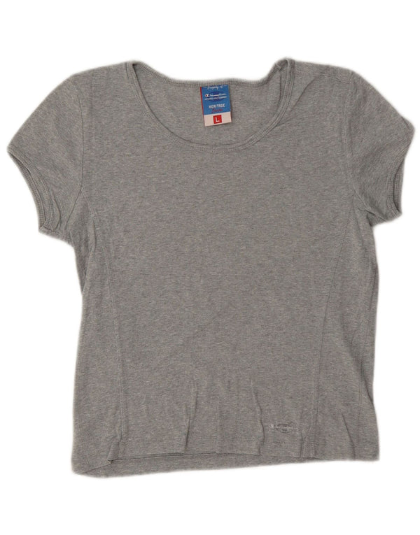 Maglietta Champion Girls Heritage Classics 11-12 anni, grande, grigia