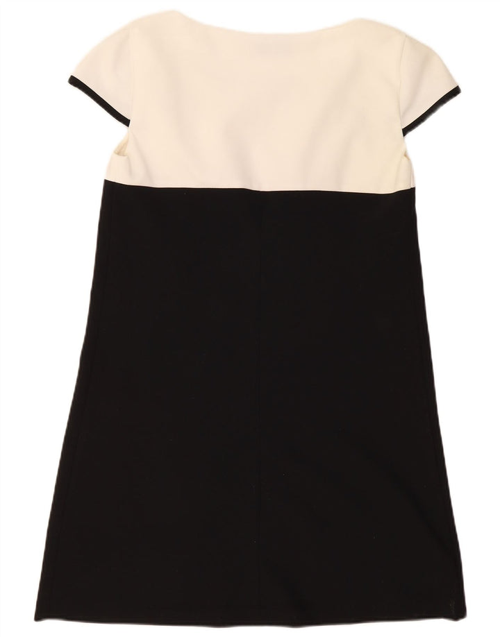 Abito vintage da donna a trapezio IT 46 Large Black Colourblock