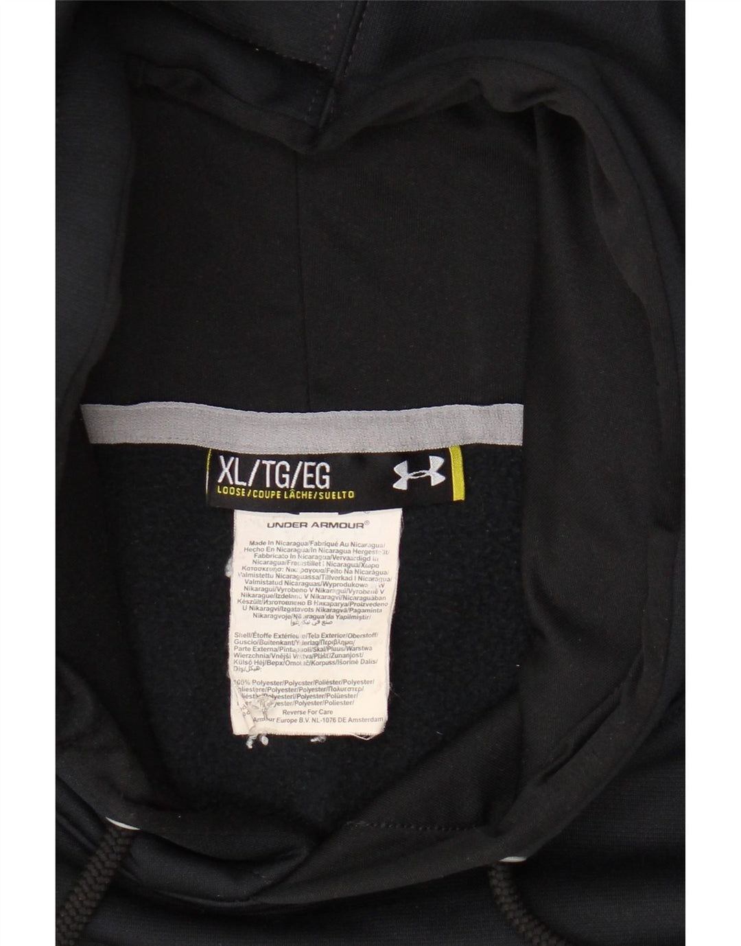 Felpa con cappuccio grafica da uomo UNDER ARMOUR XL poliestere blu navy