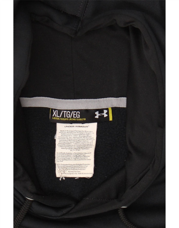 Felpa con cappuccio grafica da uomo UNDER ARMOUR XL poliestere blu navy