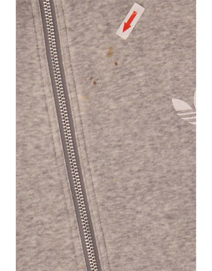 Giacca da ginnastica da uomo Adidas XL in cotone chiazzato grigio