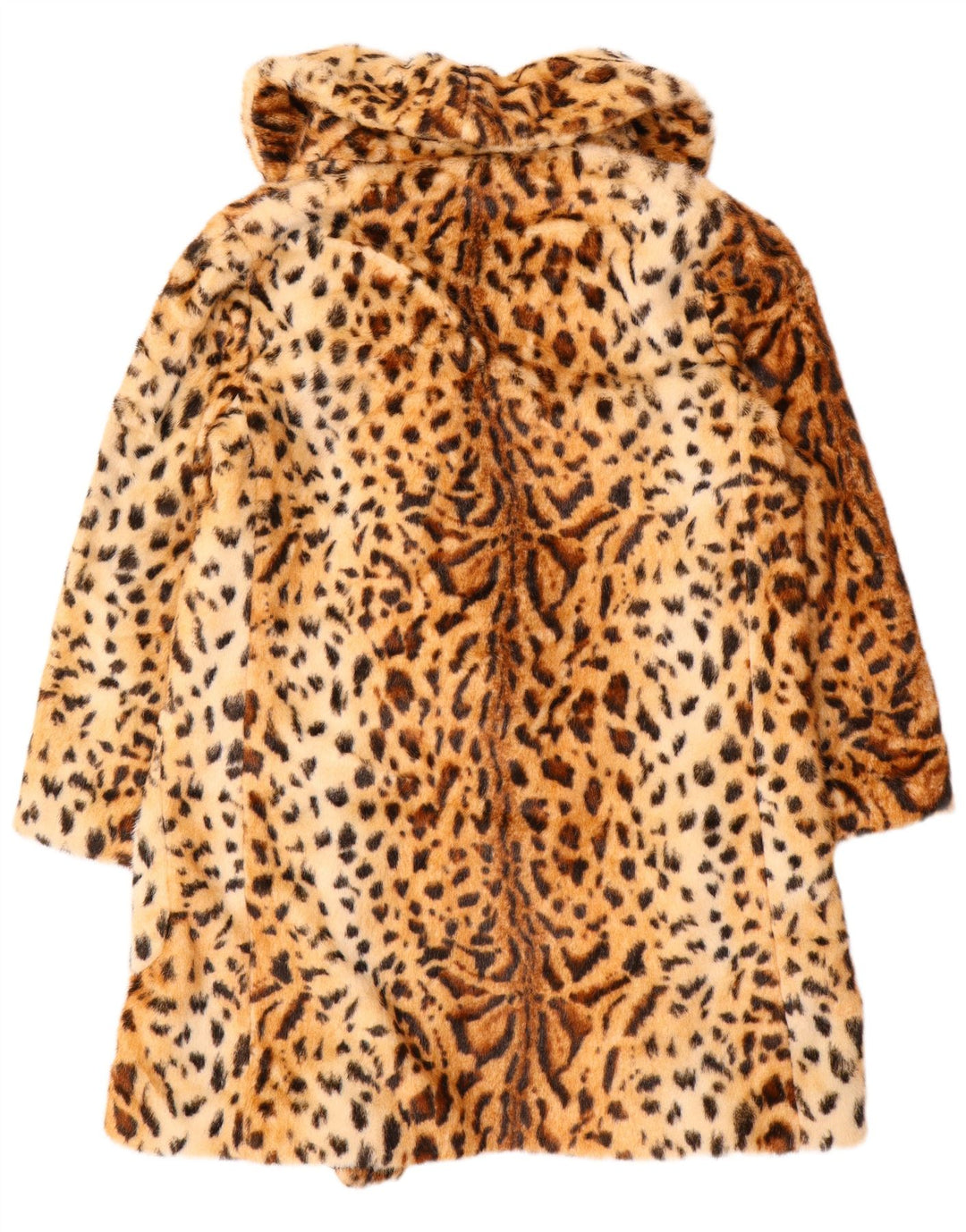 Topshop Cappotto doppiopetto da donna UK 12 Stampa animalier marrone medio