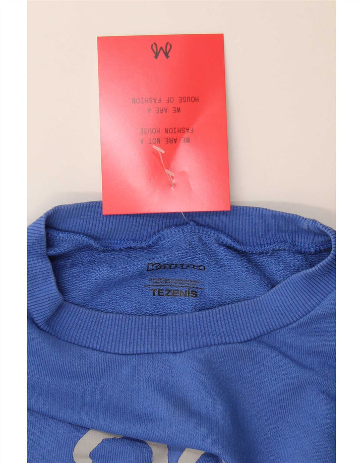 Felpa oversize con grafica Kappa da donna, maglione UK 12, blu medio