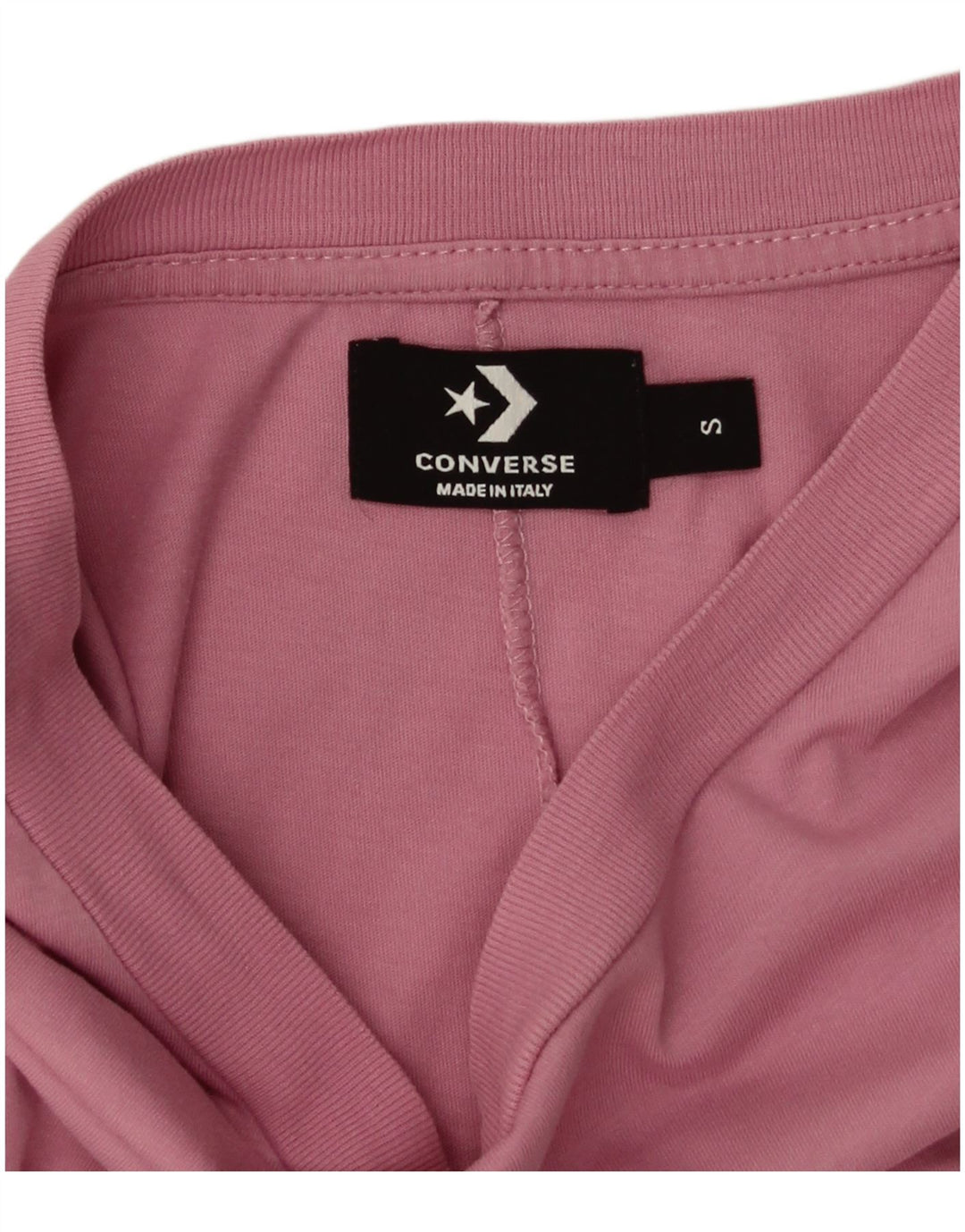 Converse T-shirt oversize da donna Top UK 10 Small Rosa Cotone