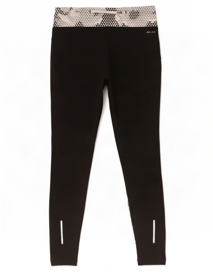 Leggings Nike Dri Fit da donna UK 14 poliestere geometrico nero medio