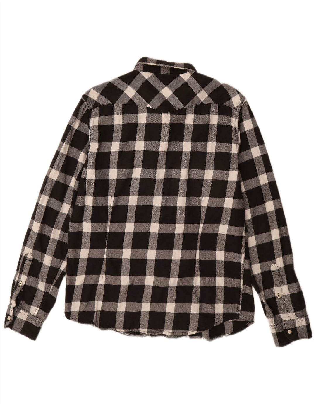 Camicia LEE da uomo slim fit in flanella, cotone medio a quadri nero