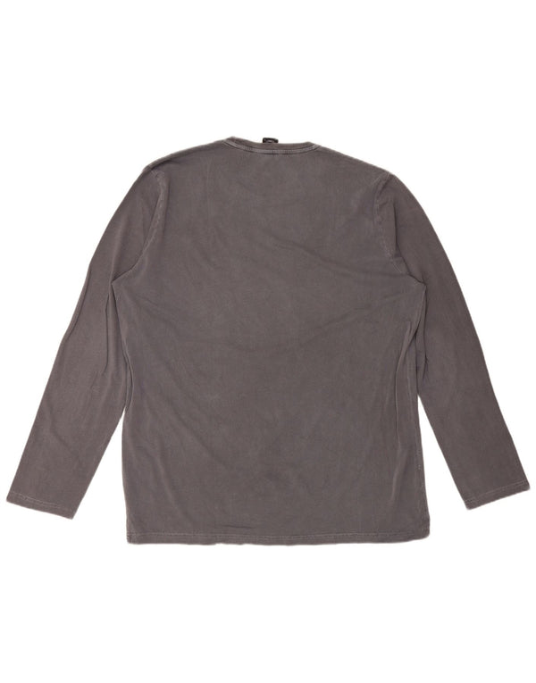 Top grafico da uomo a maniche lunghe Scorpion Bay 2XL in cotone grigio