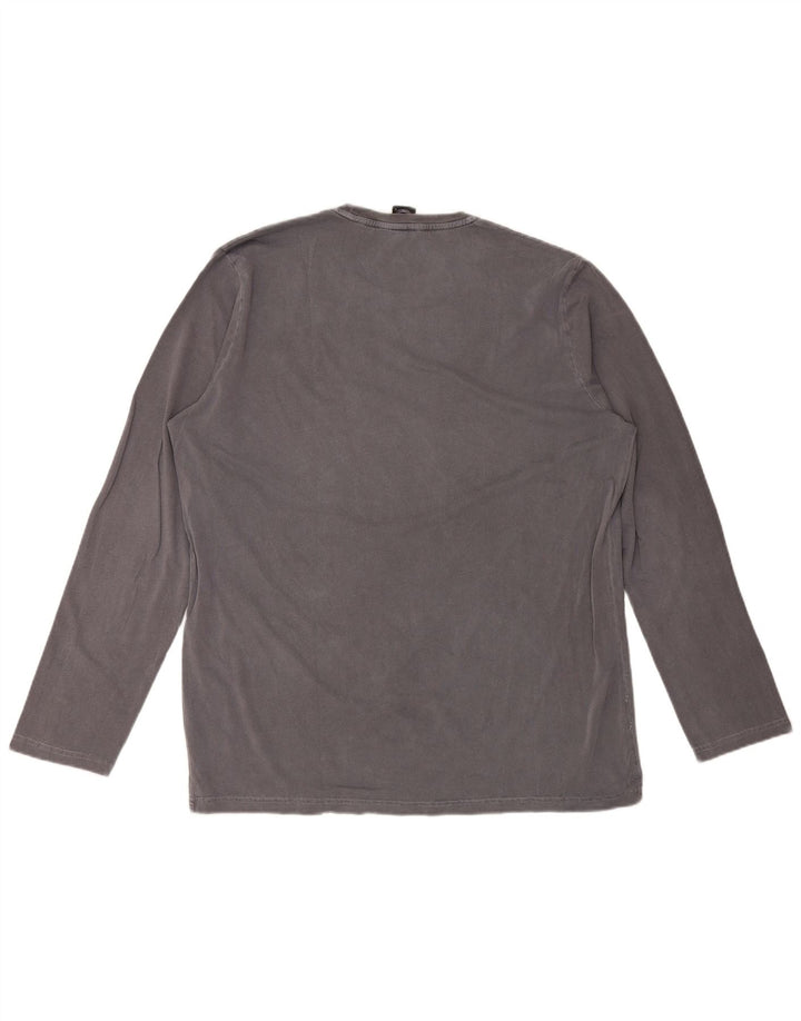 Top grafico da uomo a maniche lunghe Scorpion Bay 2XL in cotone grigio