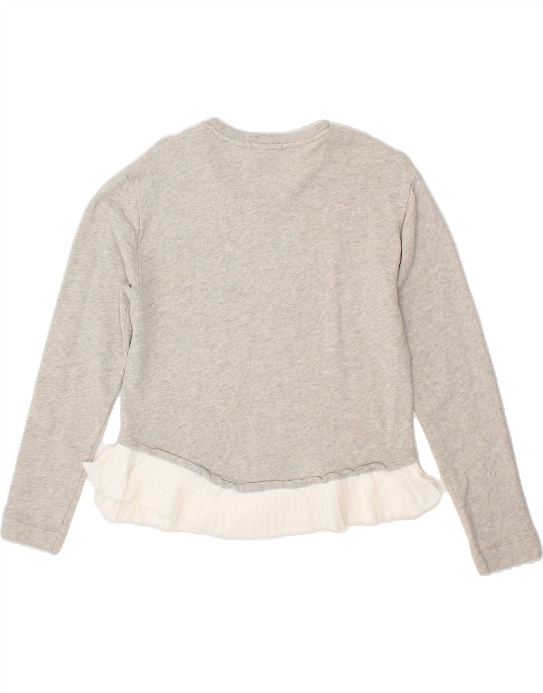 J. CREW Womens Top Long Sleeve UK 10 Small Grey Cotton Vintage J. Crew and Second-Hand J. Crew from Messina Hembry 