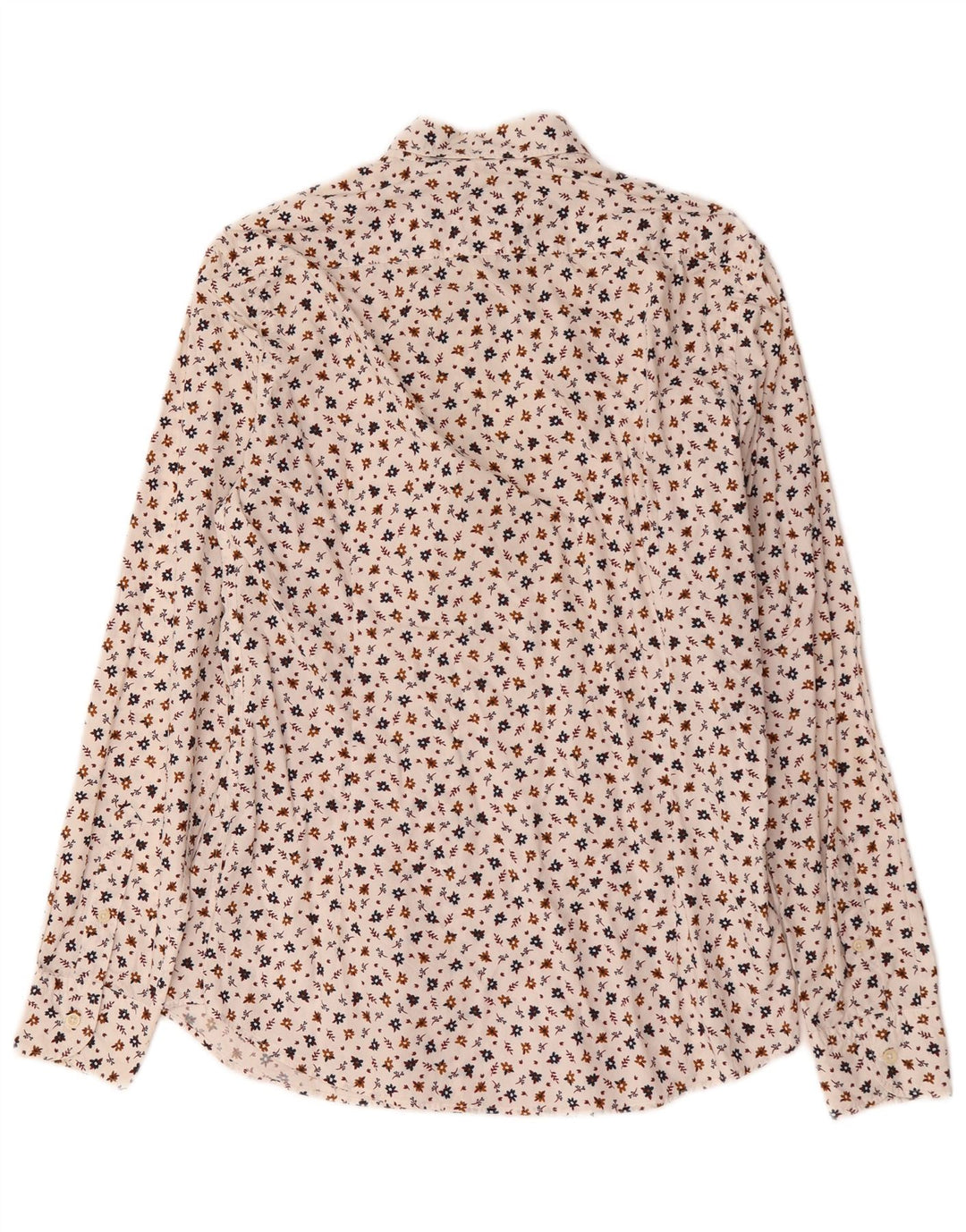 Camicia da uomo Massimo Dutti in cotone floreale bianco medio