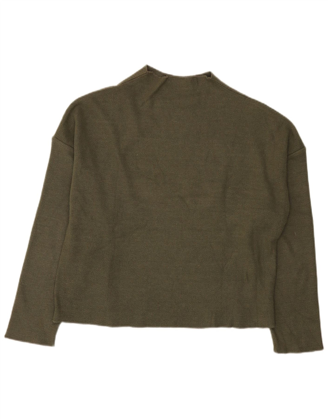 Maglione maglione oversize con collo dolcevita da donna Zara UK 10 piccolo kaki