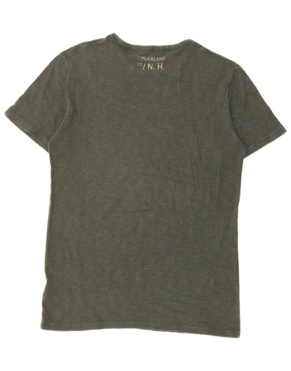 T-shirt grafica da uomo slim fit Timberland Top piccola in cotone kaki