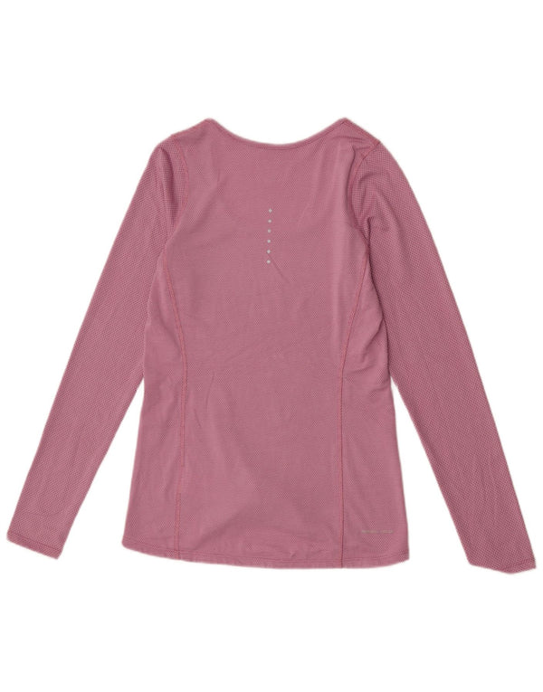 Top Nike da donna a manica lunga UK 6 XS rosa poliestere