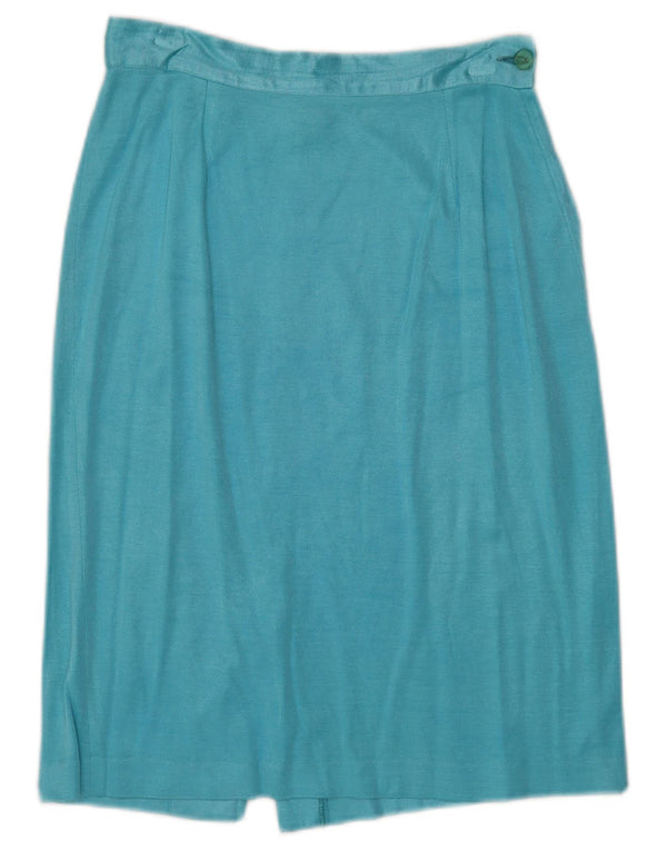 Gonna a tubino vintage da donna IT 42 media W26 in cotone blu