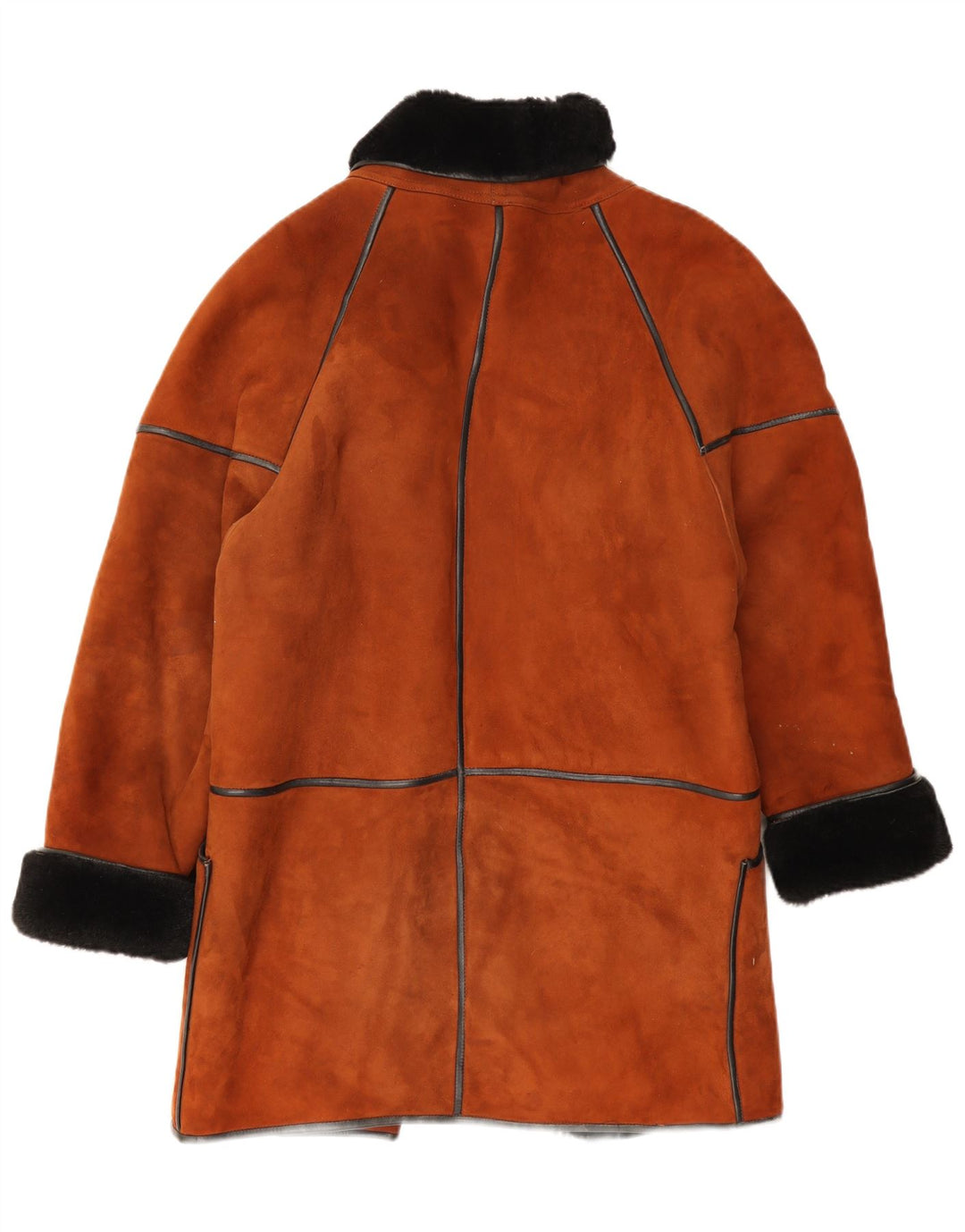 Cappotto in shearling oversize da donna vintage EU 38 Marrone medio