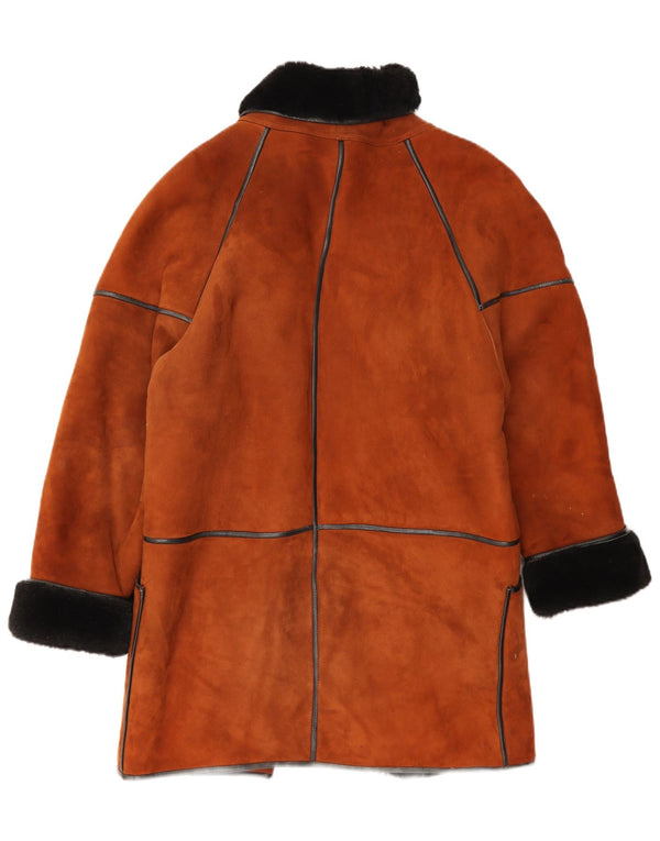 Cappotto in shearling oversize da donna vintage EU 38 Marrone medio