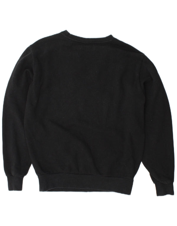 ELLESSE Felpa con grafica oversize da donna UK 10 Small Nera