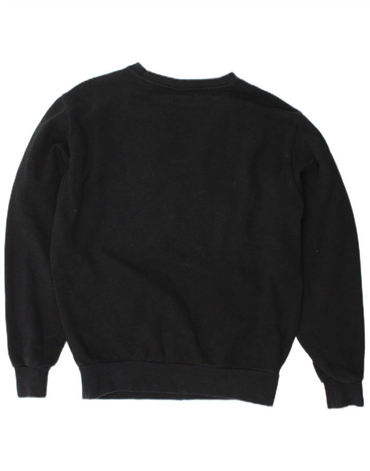 ELLESSE Felpa con grafica oversize da donna UK 10 Small Nera