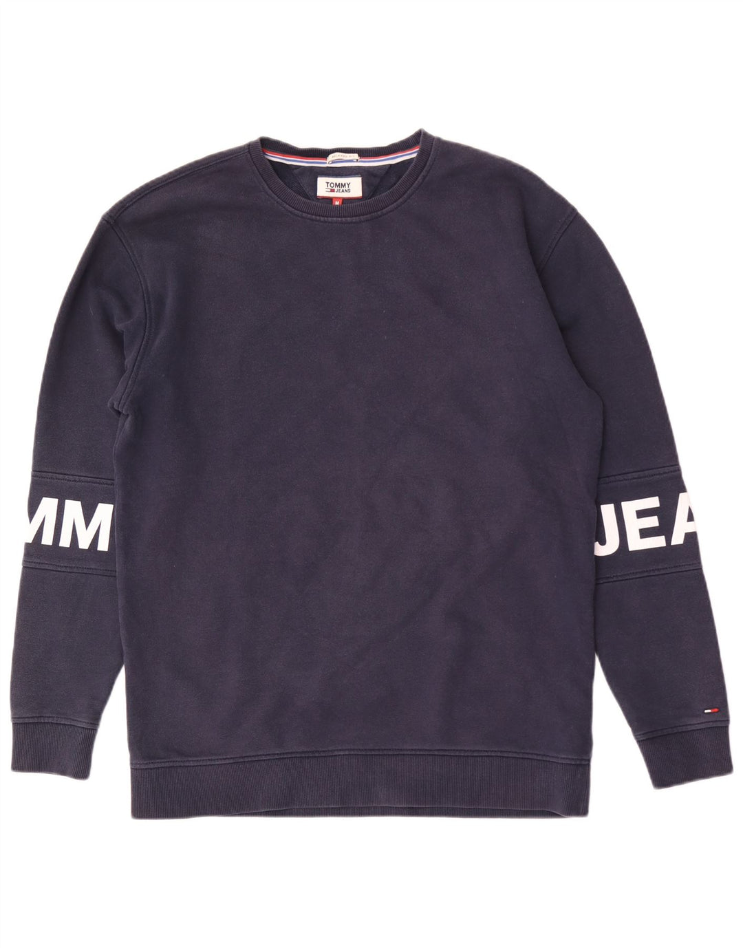 TOMMY HILFIGER Felpa da uomo con vestibilità comoda grafica media blu navy
