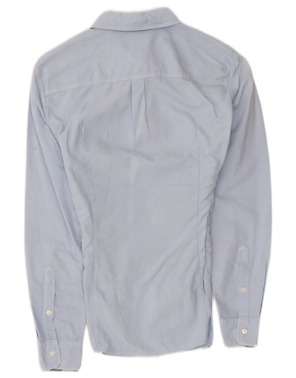 Camicia BRIT da donna Burberry UK 4 XS cotone blu