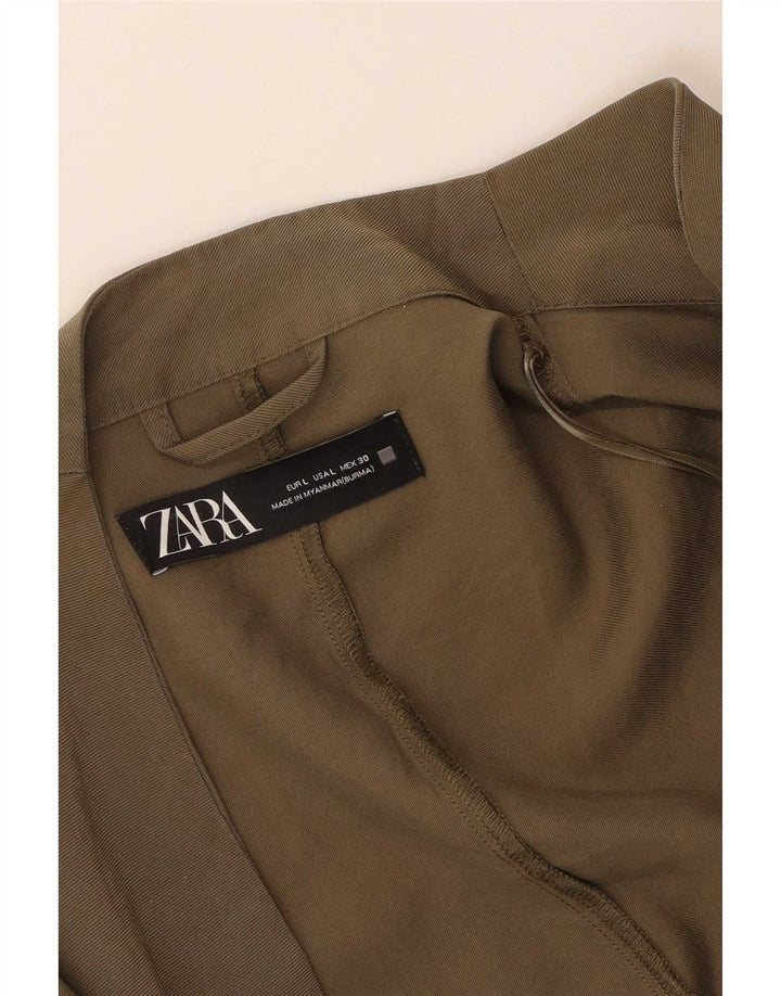 Giacca blazer da donna Zara UK 14 grande color cachi